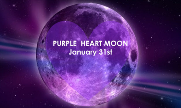Full Moon Lunar Eclipse – 31st January  – Purple Heart Courage!